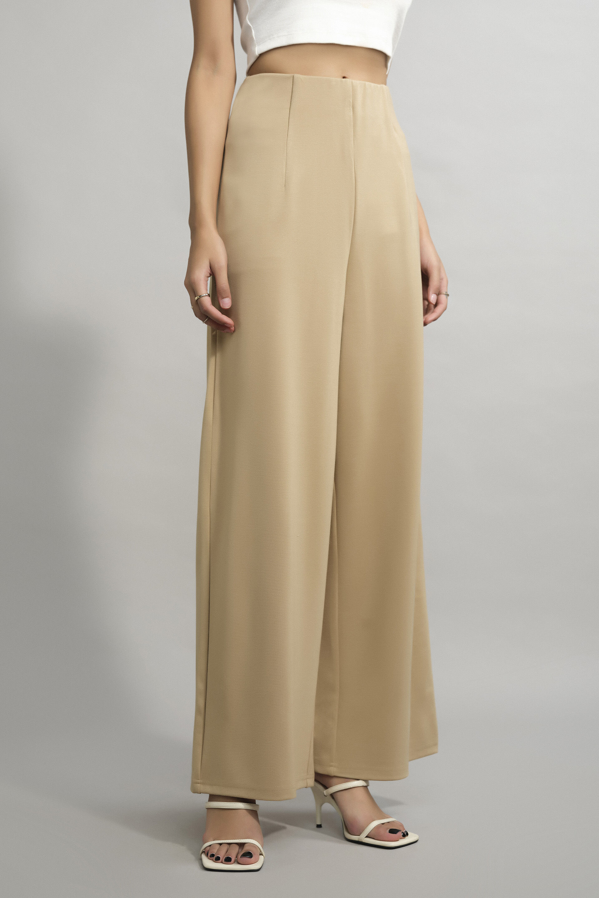 Made To Sway Beige Flair Pants